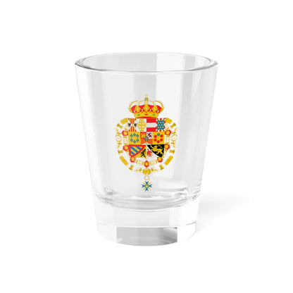 Escudo de Armas de Juan de Borbón con Toisón y Orden de Carlos III (Spain) (Coat of Arms) Shot Glass 1.5oz 1.5oz - Go Mug Yourself