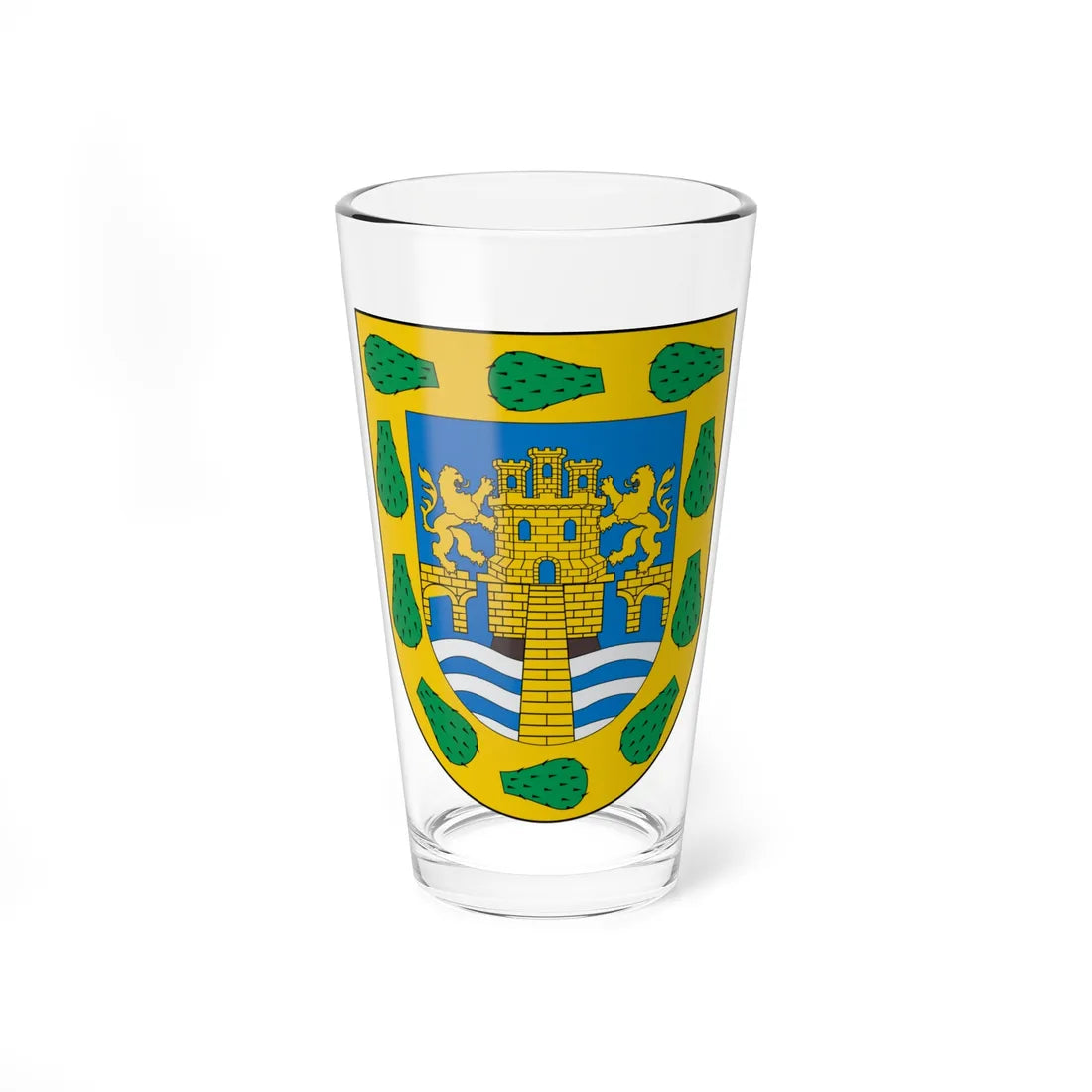 ESCUDO DE ARMAS DE LA CIUDAD DE MEXICO (Costa Rica) (Coat of Arms) Pint Glass 16oz 16oz - Go Mug Yourself