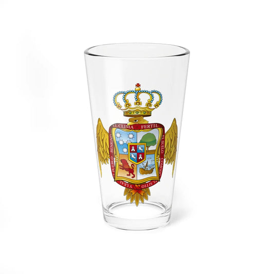 Escudo de Armas de la Ciudad de Orizaba (Costa Rica) (Coat of Arms) Pint Glass 16oz 16oz - Go Mug Yourself