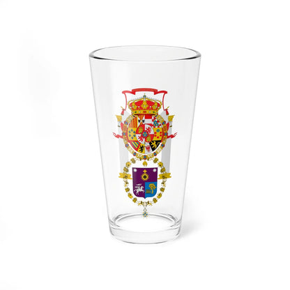 Escudo de Armas de la Ciudad de Santiago de Querétaro (Costa Rica) (Coat of Arms) Pint Glass 16oz 16oz - Go Mug Yourself