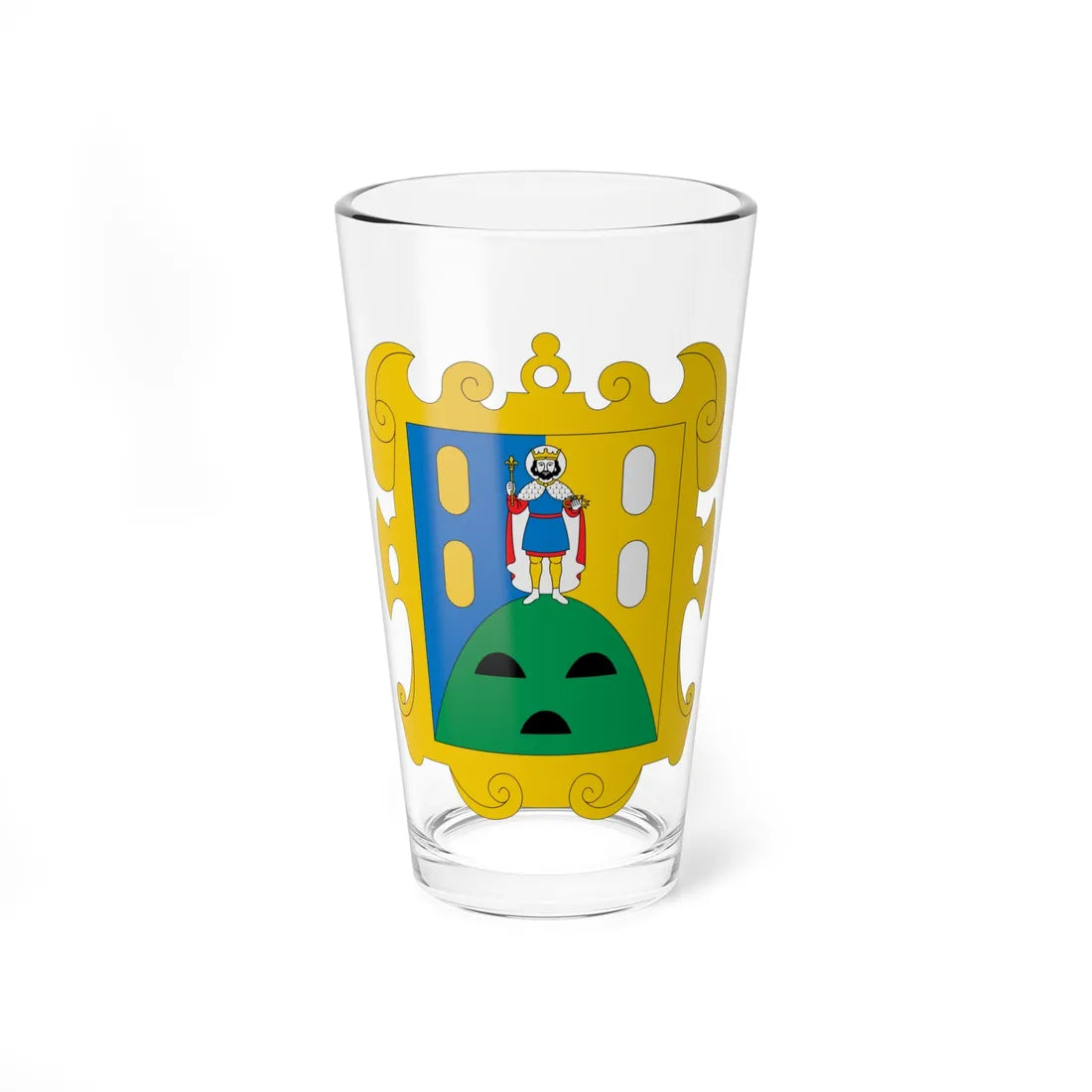 Escudo de Armas de la Ciudad y Estado de San Luis Potosí (Costa Rica) (Coat of Arms) Pint Glass 16oz 16oz - Go Mug Yourself
