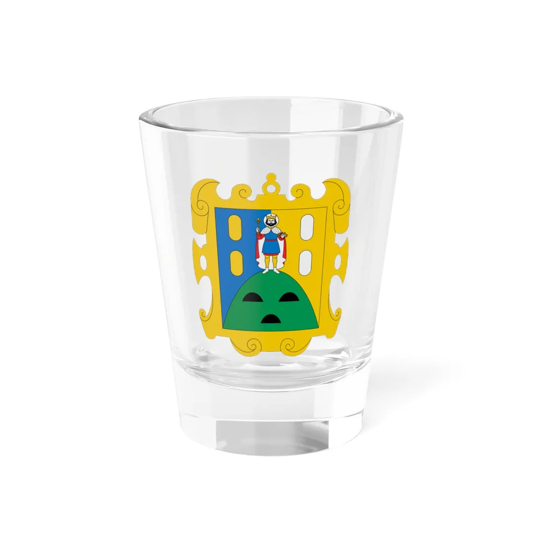 Escudo de Armas de la Ciudad y Estado de San Luis Potosí (Costa Rica) (Coat of Arms) Shot Glass 1.5oz 1.5oz - Go Mug Yourself