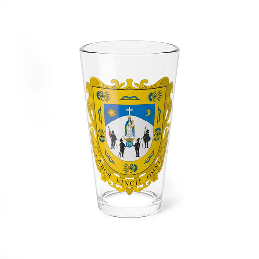 Escudo de armas de la Ciudad y Estado de Zacatecas (Costa Rica) (Coat of Arms) Pint Glass 16oz 16oz - Go Mug Yourself