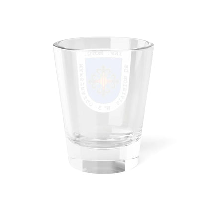 Escudo de armas de la División de Infantería Motorizada Maestrazgo número 3 (Spain) (Coat of Arms) Shot Glass 1.5oz - Go Mug Yourself