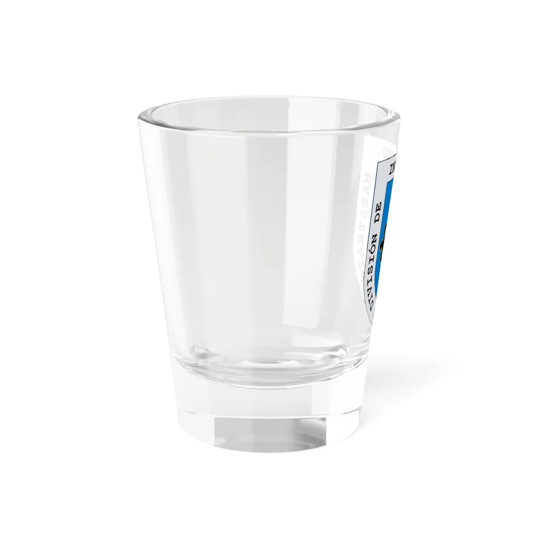 Escudo de armas de la División de Infantería Motorizada Maestrazgo número 3 (Spain) (Coat of Arms) Shot Glass 1.5oz - Go Mug Yourself