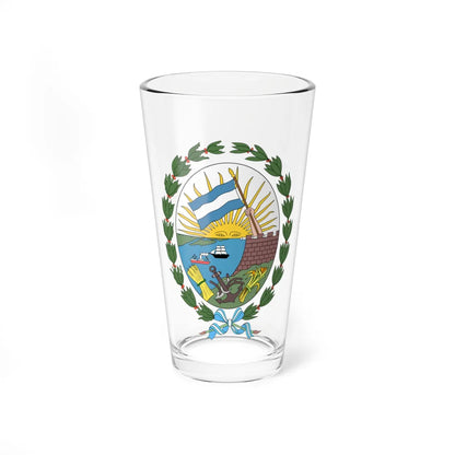 Escudo de armas de Rosario (Argentina) (Coat of Arms) Pint Glass 16oz 16oz - Go Mug Yourself