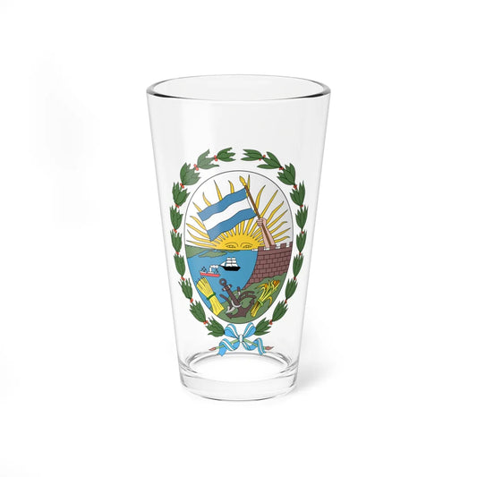 Escudo de armas de Rosario (Argentina) (Coat of Arms) Pint Glass 16oz 16oz - Go Mug Yourself