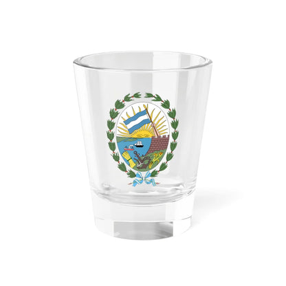 Escudo de armas de Rosario (Argentina) (Coat of Arms) Shot Glass 1.5oz 1.5oz - Go Mug Yourself