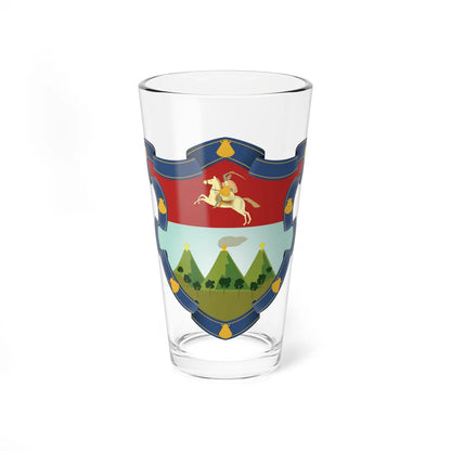 Escudo de armas de Sacatepéquez (Guatemala) (Coat of Arms) Pint Glass 16oz 16oz - Go Mug Yourself