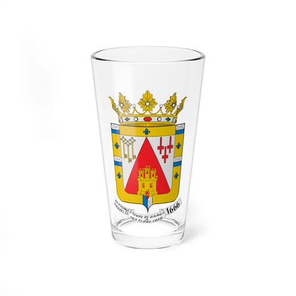 ESCUDO DE ARMAS DE SAN PEDRO SULA (Costa Rica) (Coat of Arms) Pint Glass 16oz 16oz - Go Mug Yourself