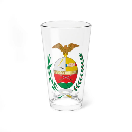 Escudo de Armas del Estado Trujillo (Venezuela) (Coat of Arms) Pint Glass 16oz 16oz - Go Mug Yourself