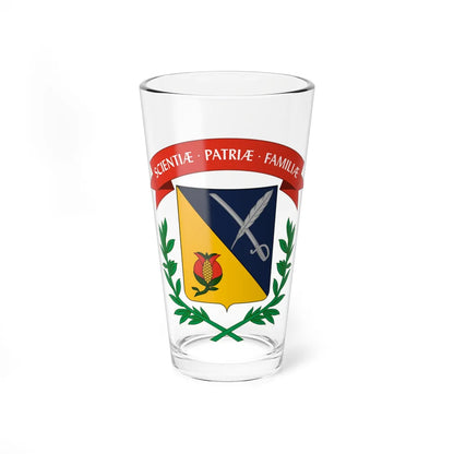 Escudo de Armas Universidad Militar Nueva Granada (Colombia) (Coat of Arms) Pint Glass 16oz 16oz - Go Mug Yourself