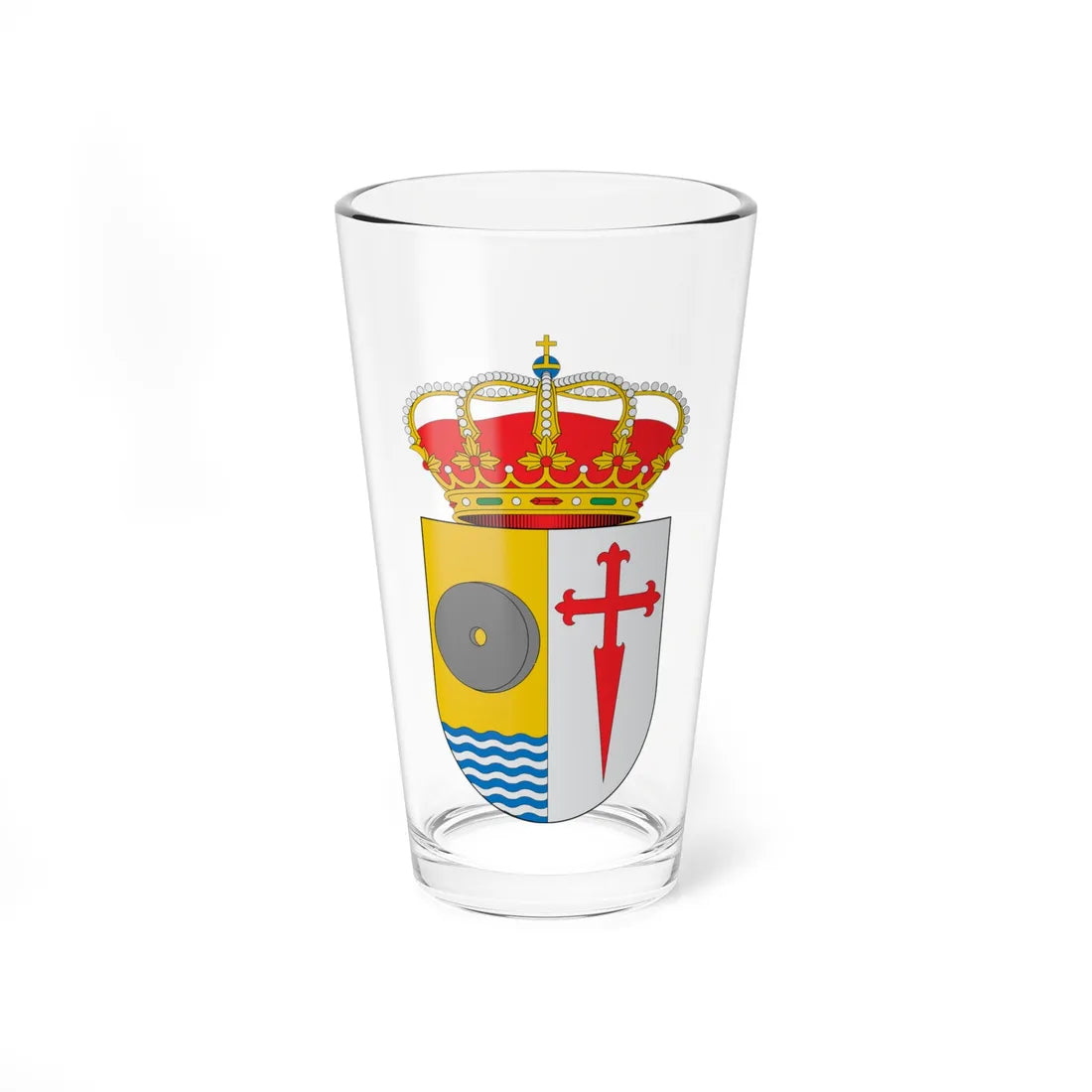 Escudo de Arroyomolinos de Leon (Spain) (Coat of Arms) Pint Glass 16oz 16oz - Go Mug Yourself
