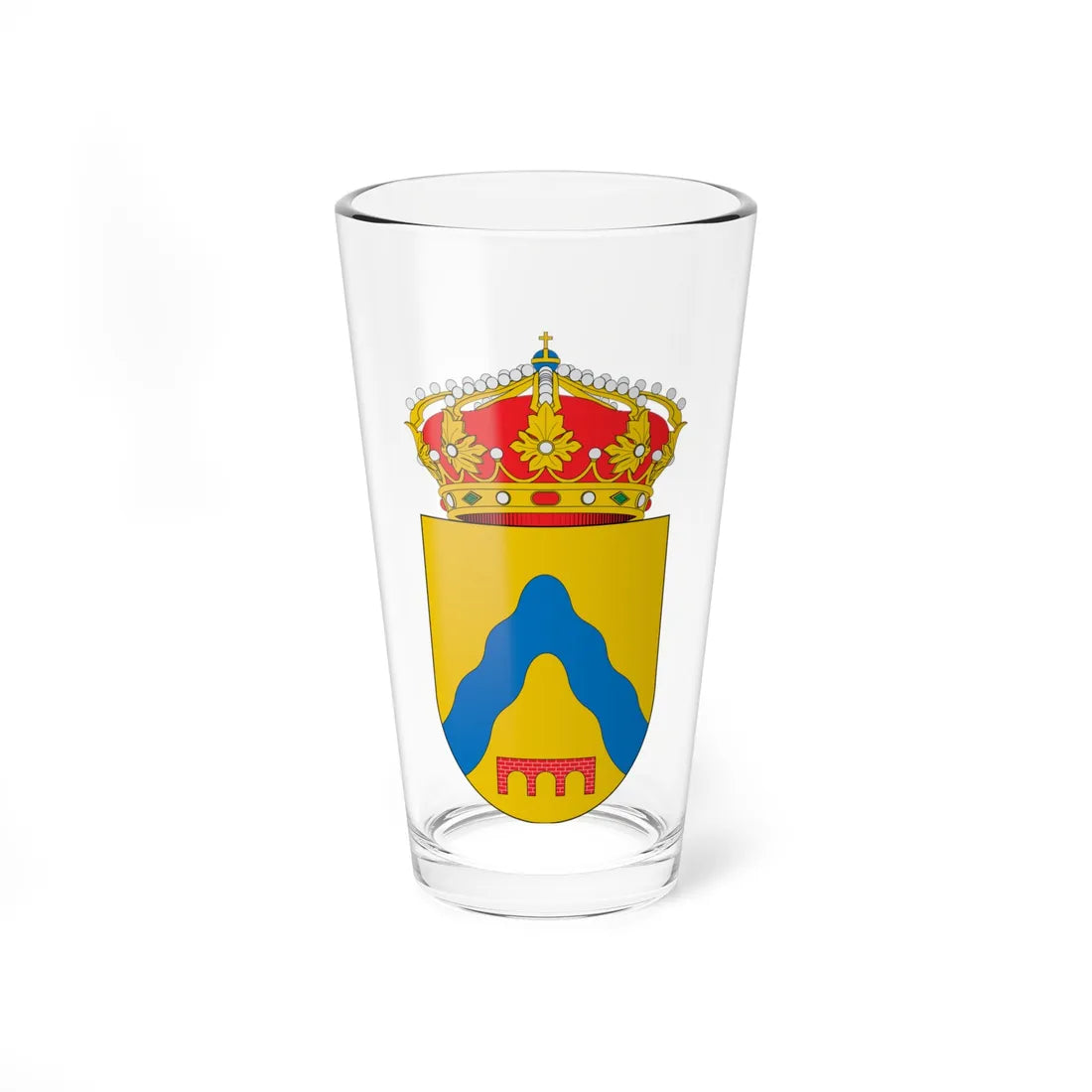 Escudo de Asín (Spain) (Coat of Arms) Pint Glass 16oz 16oz - Go Mug Yourself