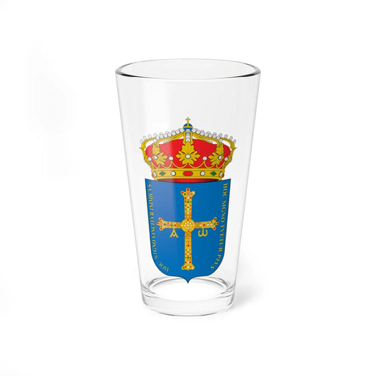 Escudo de Asturias (Spain) (Coat of Arms) Pint Glass 16oz 16oz - Go Mug Yourself