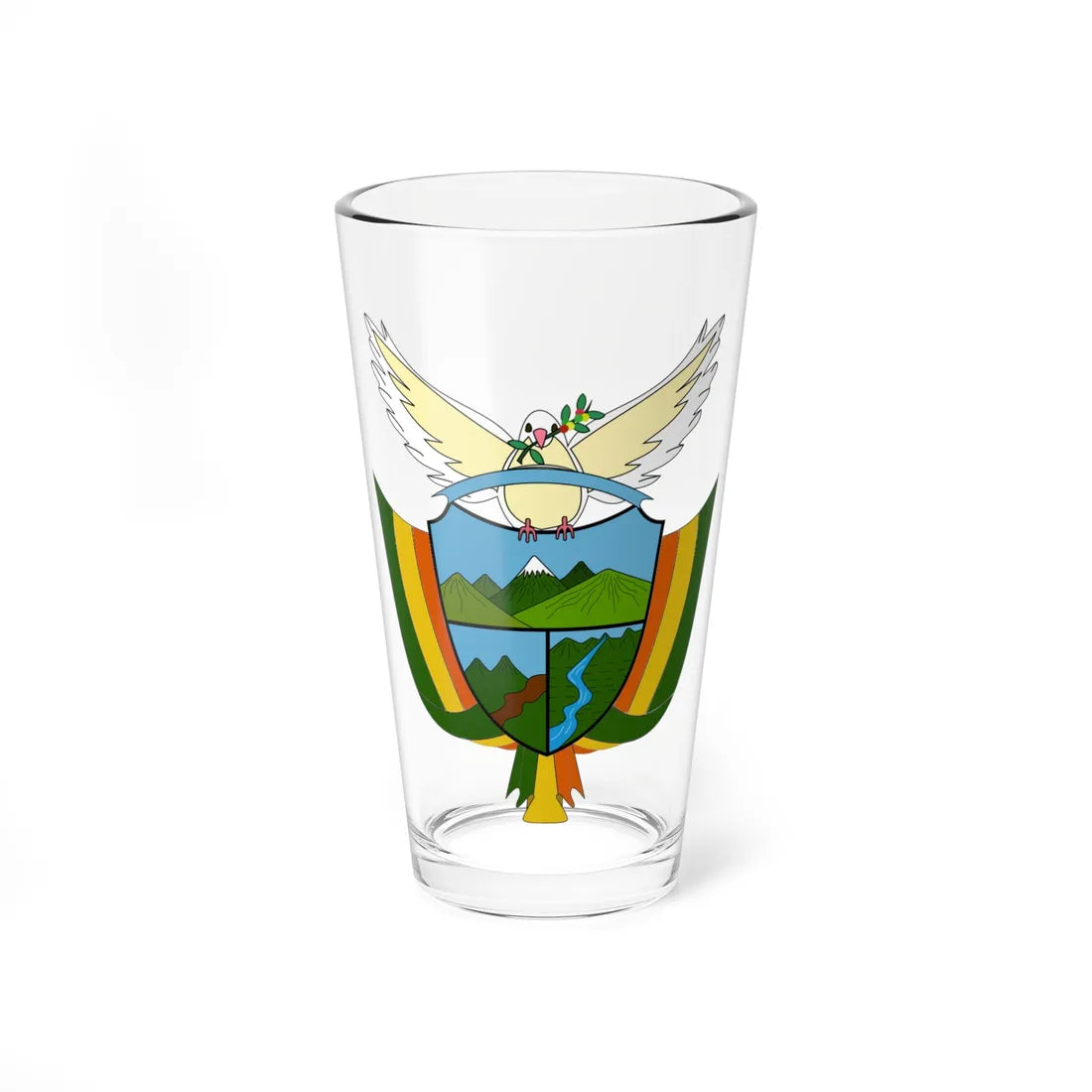 Escudo de Ataco - Tolima (Colombia) (Coat of Arms) Pint Glass 16oz 16oz - Go Mug Yourself