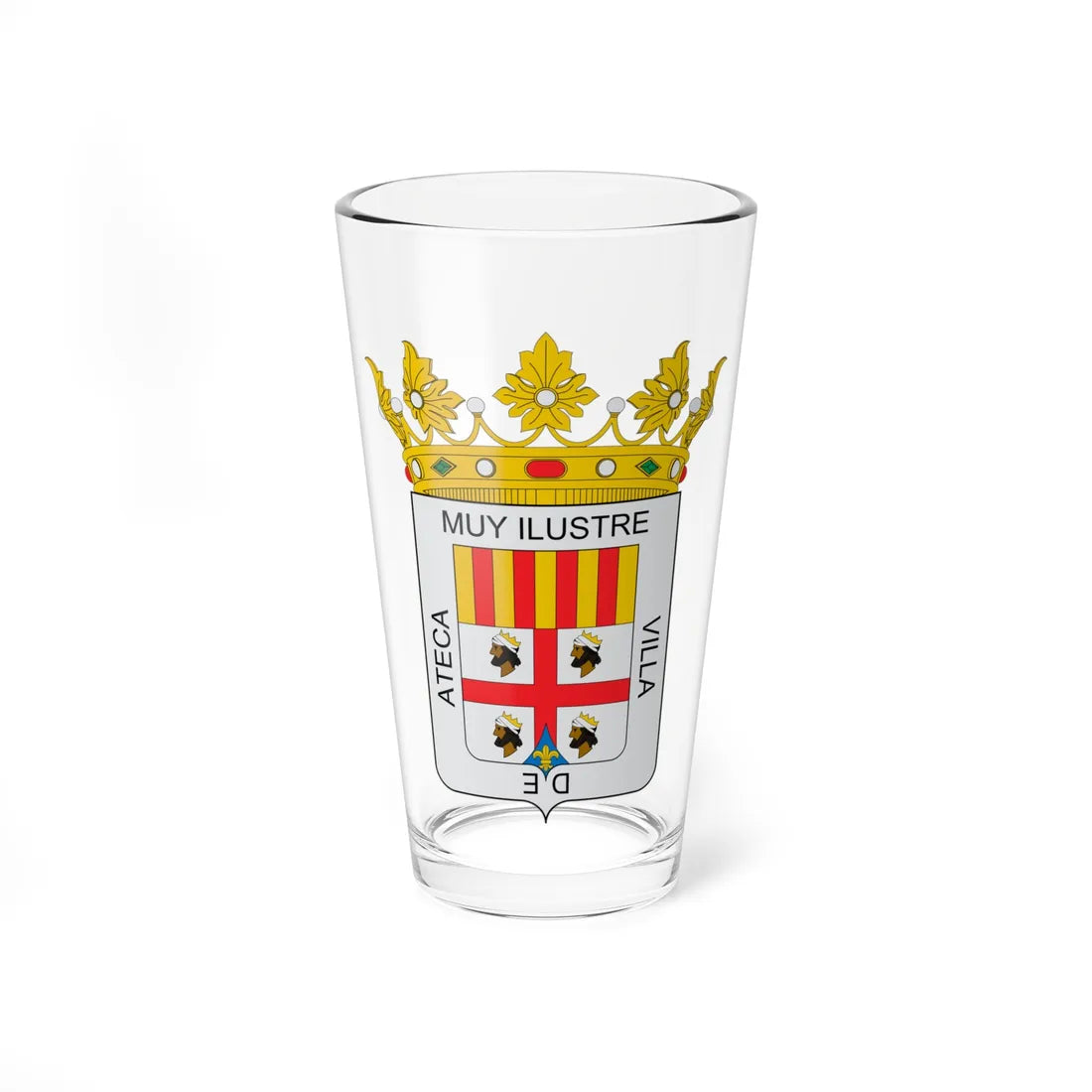 Escudo de Ateca (Spain) (Coat of Arms) Pint Glass 16oz 16oz - Go Mug Yourself