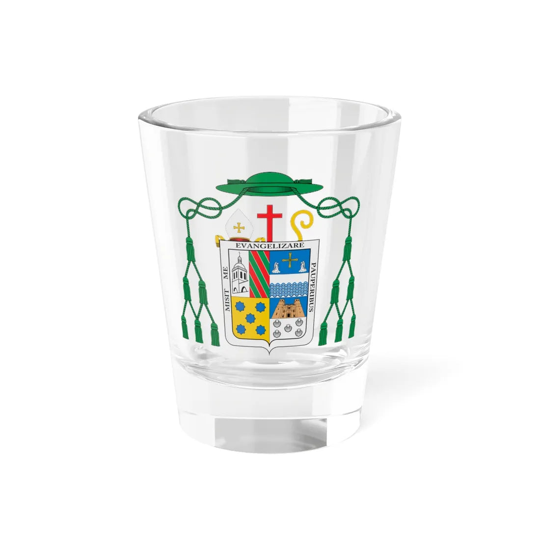 Escudo de Atilano Rodríguez Martínez (Spain) (Coat of Arms) Shot Glass 1.5oz 1.5oz - Go Mug Yourself