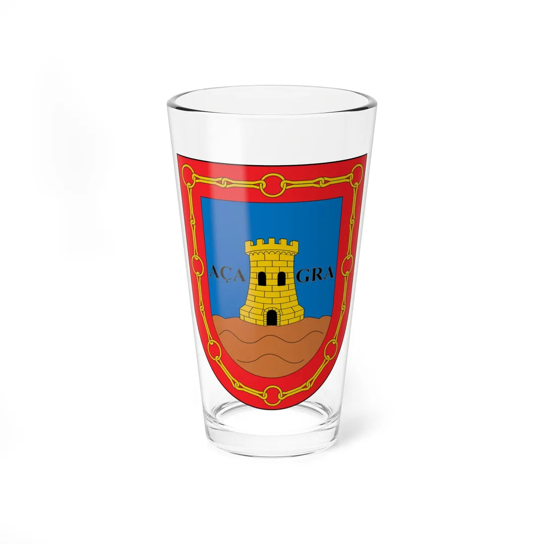 Escudo de Azagra (Spain) (Coat of Arms) Pint Glass 16oz 16oz - Go Mug Yourself