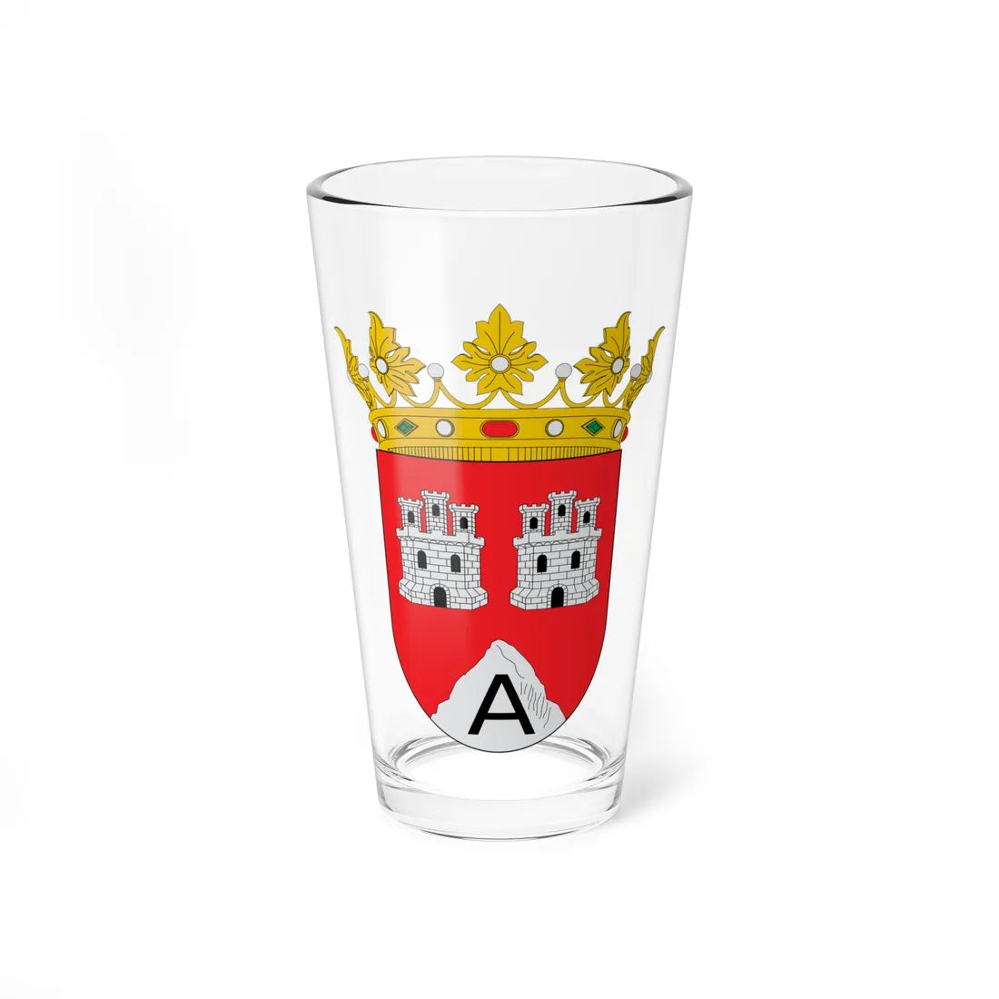 Escudo de Azanuy-Alins (Spain) (Coat of Arms) Pint Glass 16oz 16oz - Go Mug Yourself