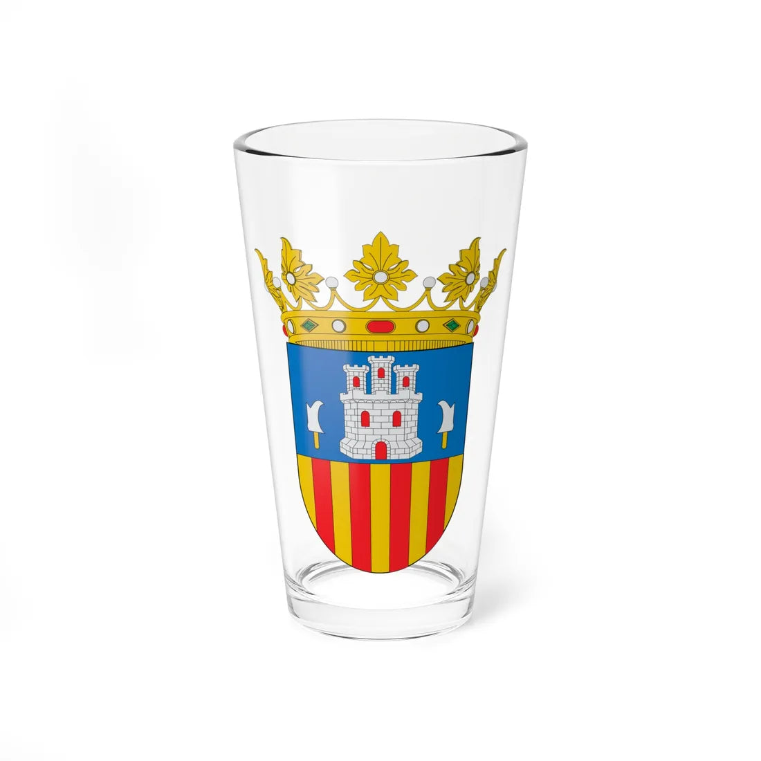 Escudo de Azlor-Huesca (Spain) (Coat of Arms) Pint Glass 16oz 16oz - Go Mug Yourself