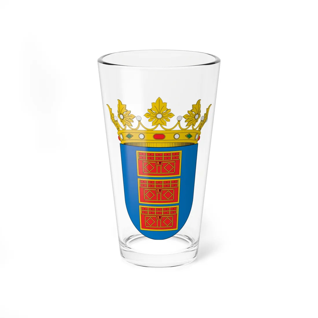 Escudo de Badules (Spain) (Coat of Arms) Pint Glass 16oz 16oz - Go Mug Yourself