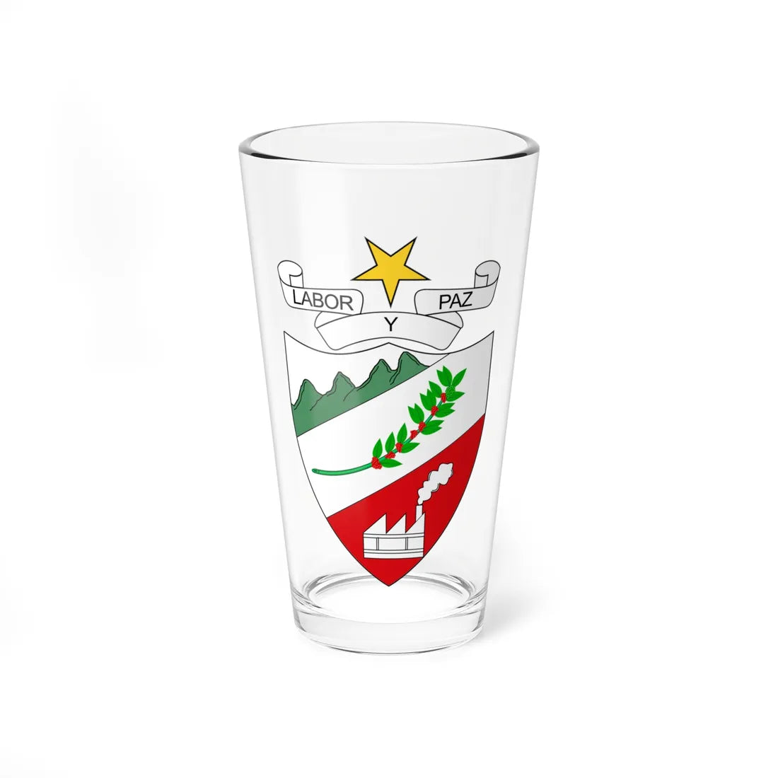 Escudo de Balboa - Risaralda (Colombia) (Coat of Arms) Pint Glass 16oz 16oz - Go Mug Yourself