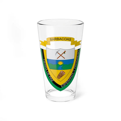 Escudo de Barbacoas Nariño (Colombia) (Coat of Arms) Pint Glass 16oz 16oz - Go Mug Yourself