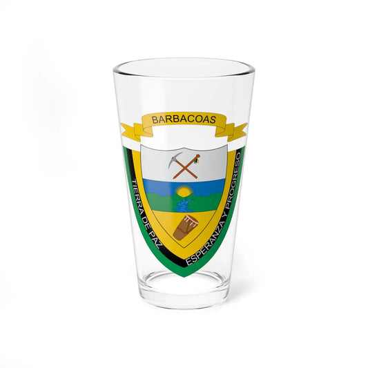 Escudo de Barbacoas Nariño (Colombia) (Coat of Arms) Pint Glass 16oz 16oz - Go Mug Yourself
