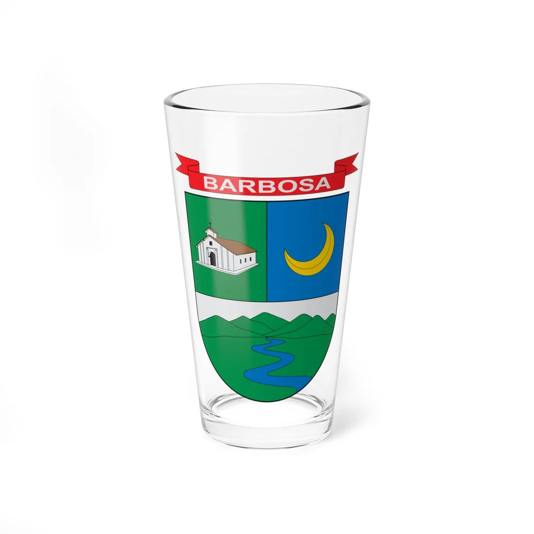 Escudo de Barbosa Antioquia (Colombia) (Coat of Arms) Pint Glass 16oz 16oz - Go Mug Yourself