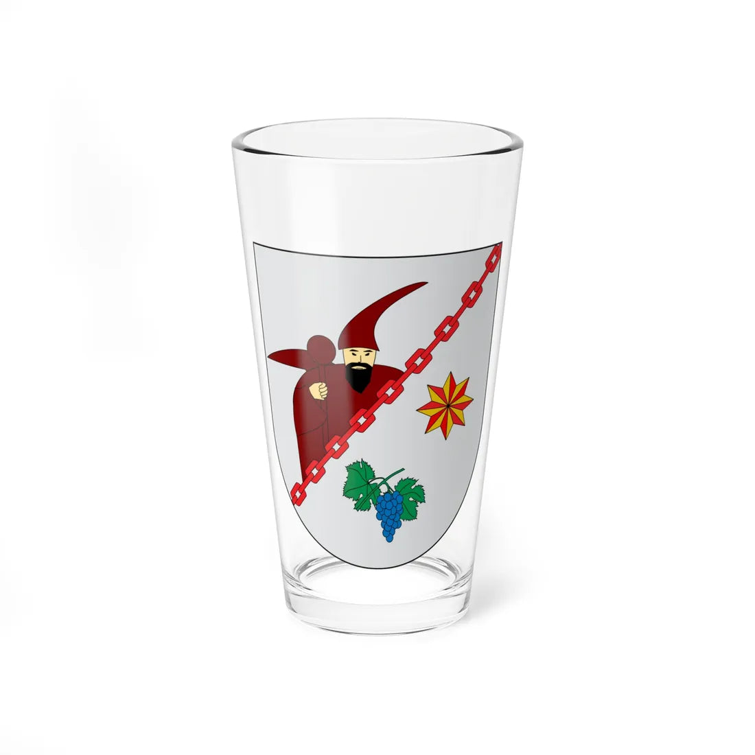 Escudo de Bargota (Spain) (Coat of Arms) Pint Glass 16oz 16oz - Go Mug Yourself