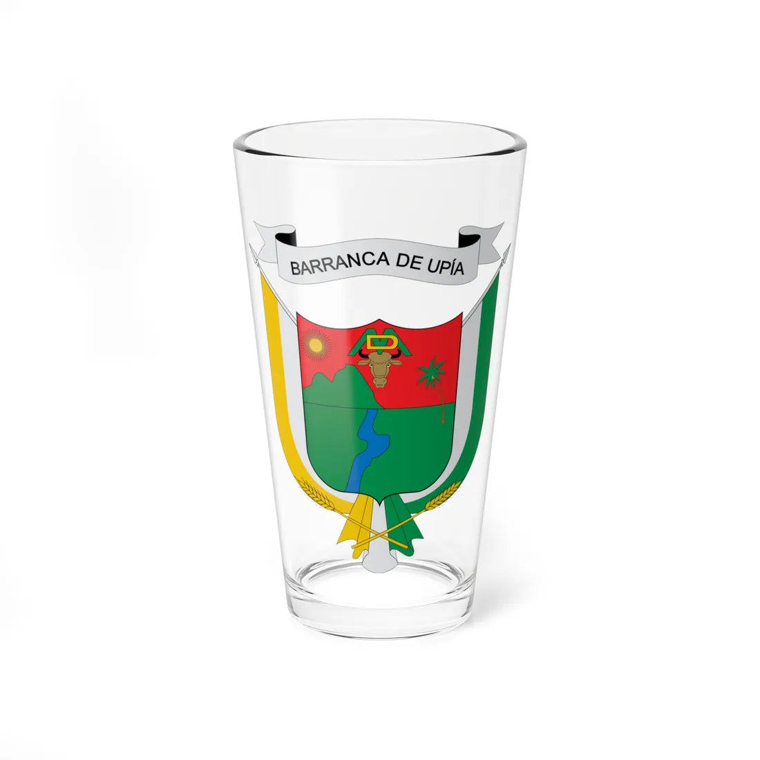 Escudo de Barranca de Upía (Colombia) (Coat of Arms) Pint Glass 16oz 16oz - Go Mug Yourself