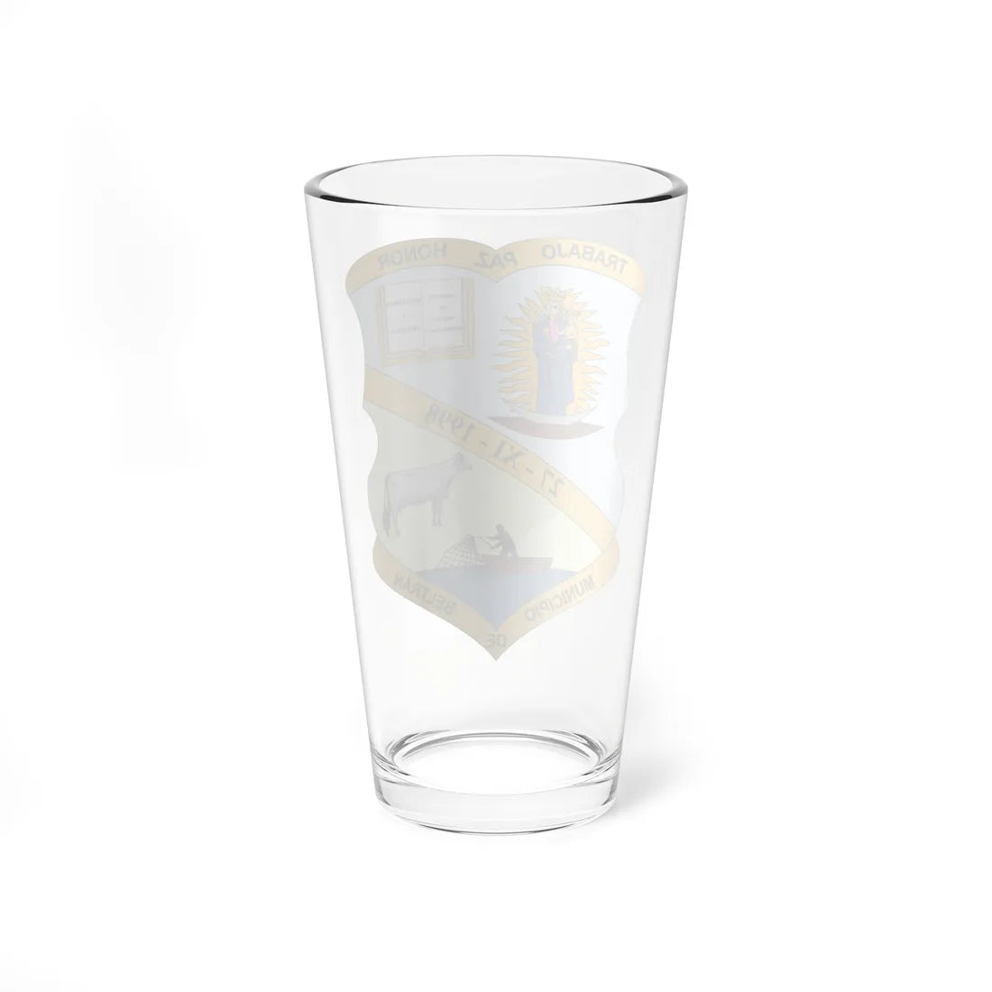 Escudo de Beltrán - Cundinamarca (Colombia) (Coat of Arms) Pint Glass 16oz - Go Mug Yourself