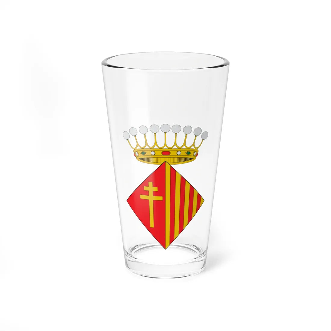 Escudo de Besalú (Spain) (Coat of Arms) Pint Glass 16oz 16oz - Go Mug Yourself