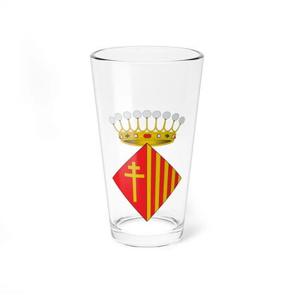 Escudo de Besalú (Spain) (Coat of Arms) Pint Glass 16oz 16oz - Go Mug Yourself
