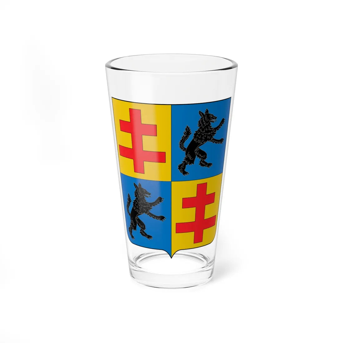 Escudo de Biel (Spain) (Coat of Arms) Pint Glass 16oz 16oz - Go Mug Yourself