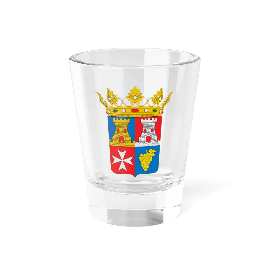 Escudo de Binéfar (Spain) (Coat of Arms) Shot Glass 1.5oz 1.5oz - Go Mug Yourself
