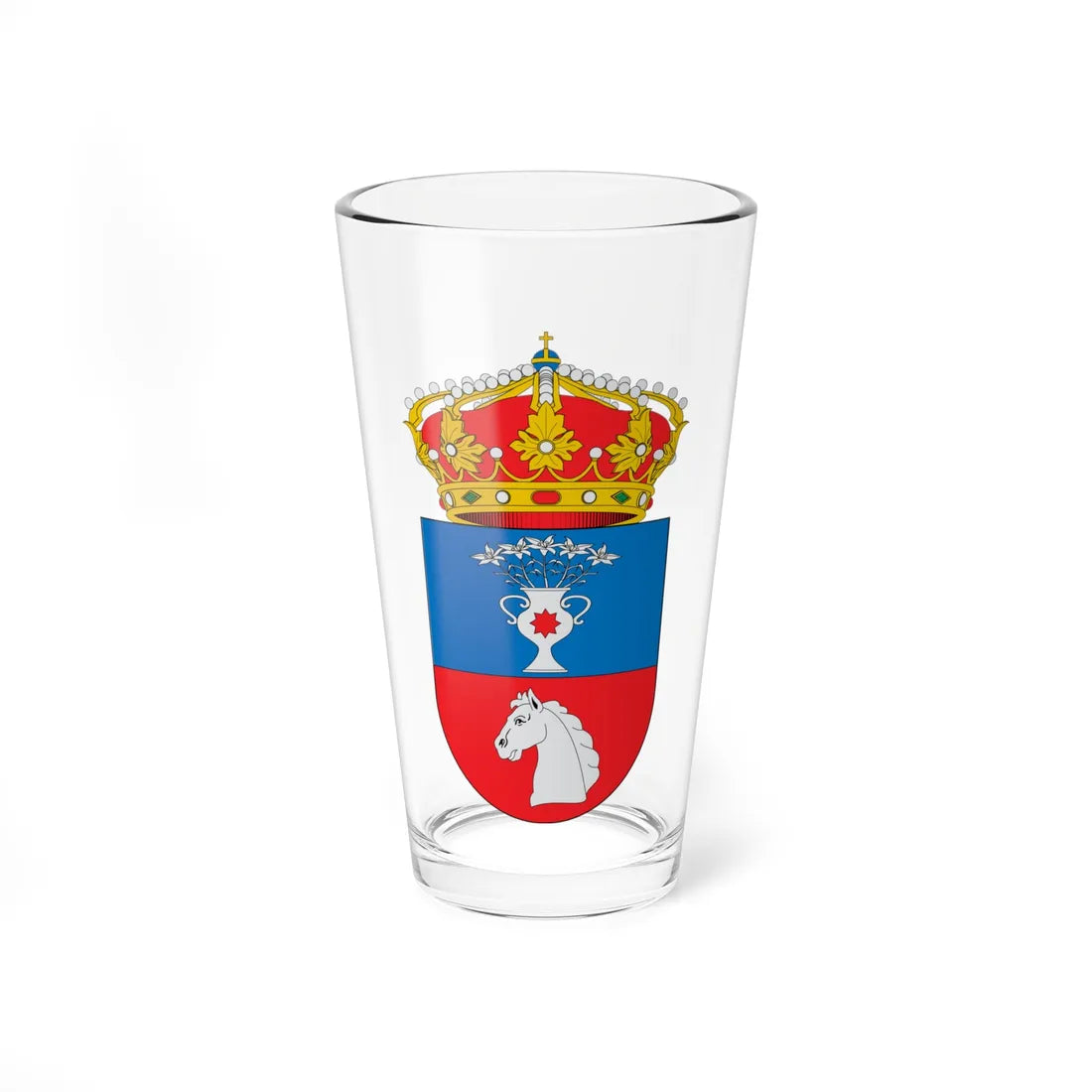 Escudo de Biscarrués (Spain) (Coat of Arms) Pint Glass 16oz 16oz - Go Mug Yourself
