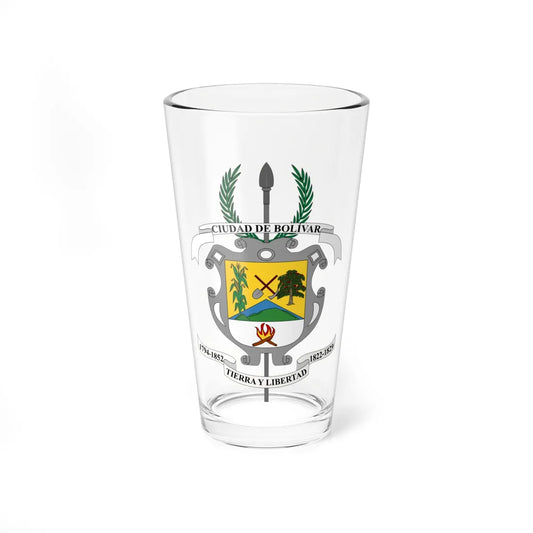 Escudo de Bolívar - Cauca (Colombia) (Coat of Arms) Pint Glass 16oz 16oz - Go Mug Yourself