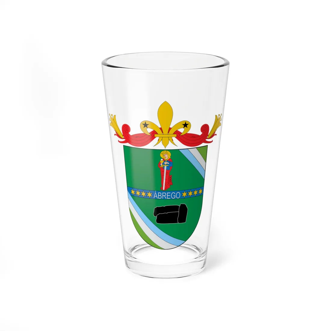 Escudo de Ábrego Norte de Santander (Colombia) (Coat of Arms) Pint Glass 16oz 16oz - Go Mug Yourself