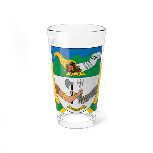 Escudo de Briceño (Colombia) (Coat of Arms) Pint Glass 16oz 16oz - Go Mug Yourself