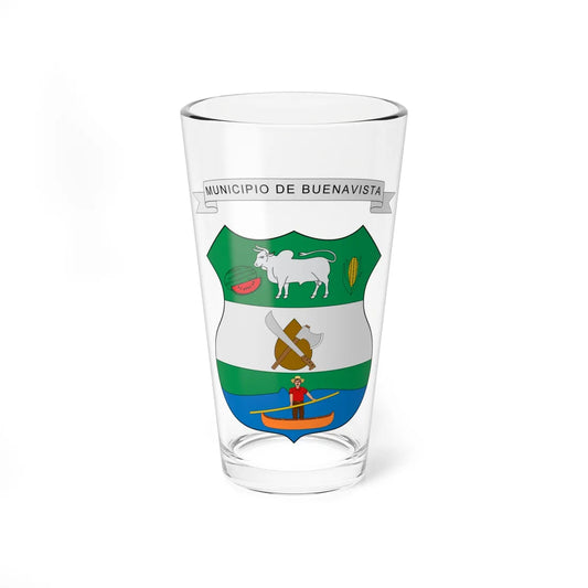 Escudo de Buenavista Córdoba (Colombia) (Coat of Arms) Pint Glass 16oz 16oz - Go Mug Yourself