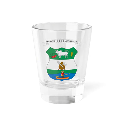 Escudo de Buenavista Córdoba (Colombia) (Coat of Arms) Shot Glass 1.5oz 1.5oz - Go Mug Yourself