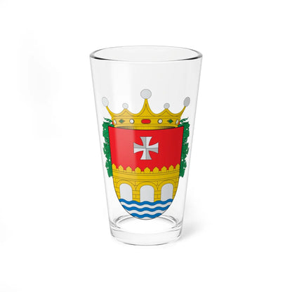 Escudo de Buin (Chile) (Coat of Arms) Pint Glass 16oz 16oz - Go Mug Yourself