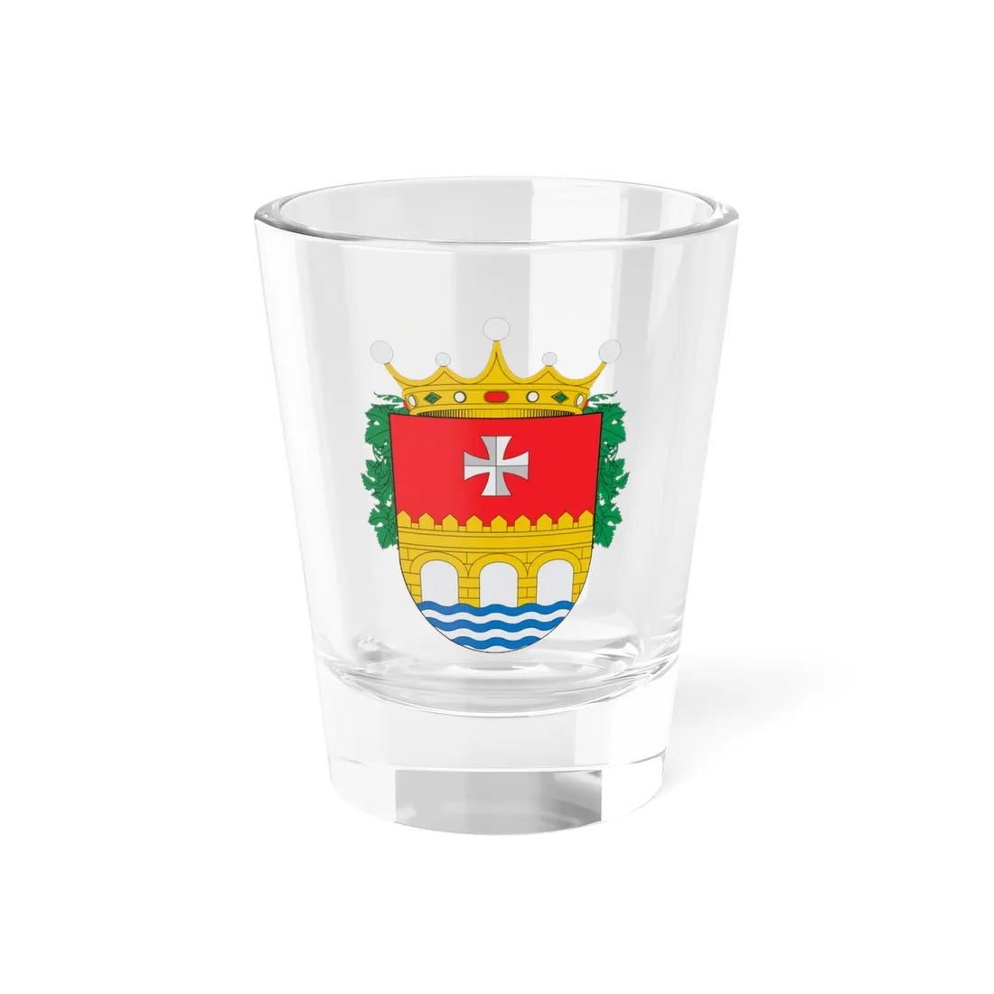 Escudo de Buin (Chile) (Coat of Arms) Shot Glass 1.5oz 1.5oz - Go Mug Yourself