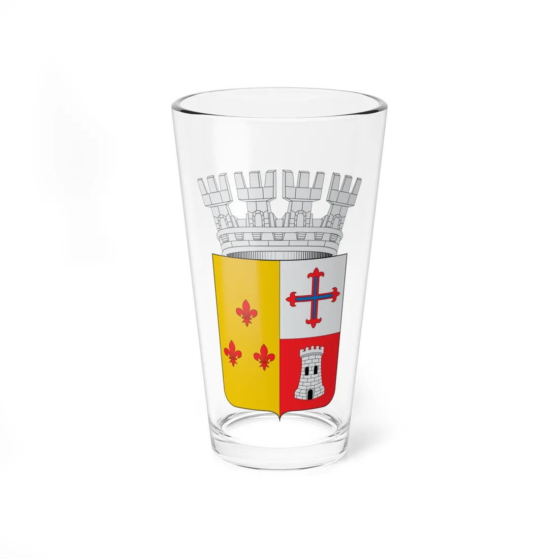 Escudo de Bulnes (Chile) (Coat of Arms) Pint Glass 16oz 16oz - Go Mug Yourself