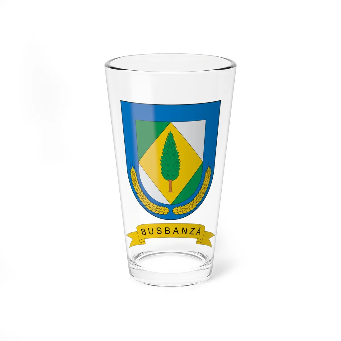 Escudo de Busbanzá (Colombia) (Coat of Arms) Pint Glass 16oz 16oz - Go Mug Yourself