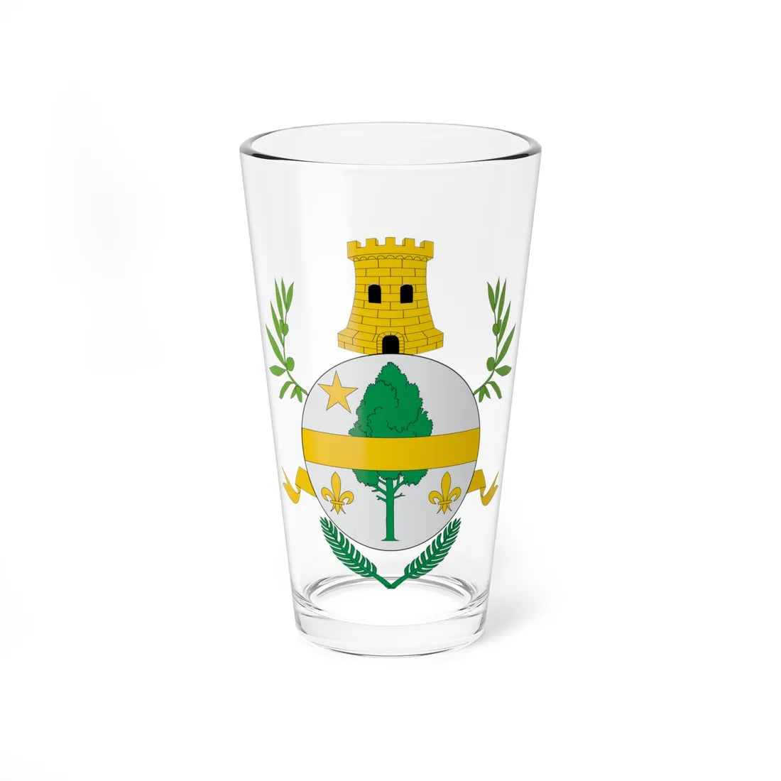 Escudo de Cabrera Santander (Colombia) (Coat of Arms) Pint Glass 16oz 16oz - Go Mug Yourself