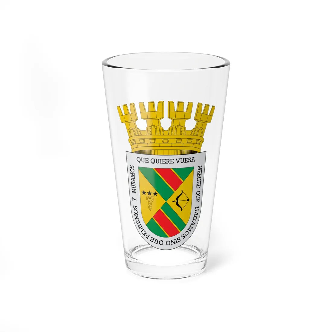 Escudo de Cañete Chile (Chile) (Coat of Arms) Pint Glass 16oz 16oz - Go Mug Yourself