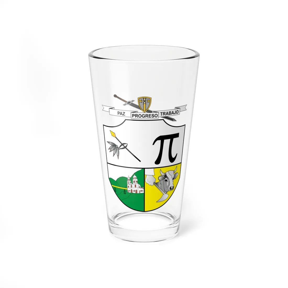 Escudo de Cajamarca - Tolima (Colombia) (Coat of Arms) Pint Glass 16oz 16oz - Go Mug Yourself